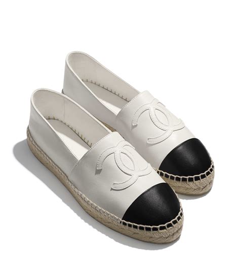 chanel slip ons canvas|chanel espadrilles black and white.